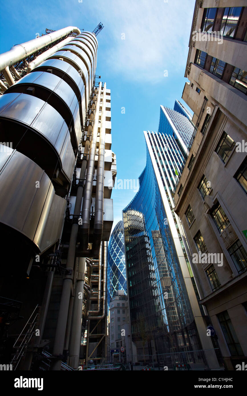 LONDON FINANCIAL DISTRICT LLOYDS BUILDING Stockfoto