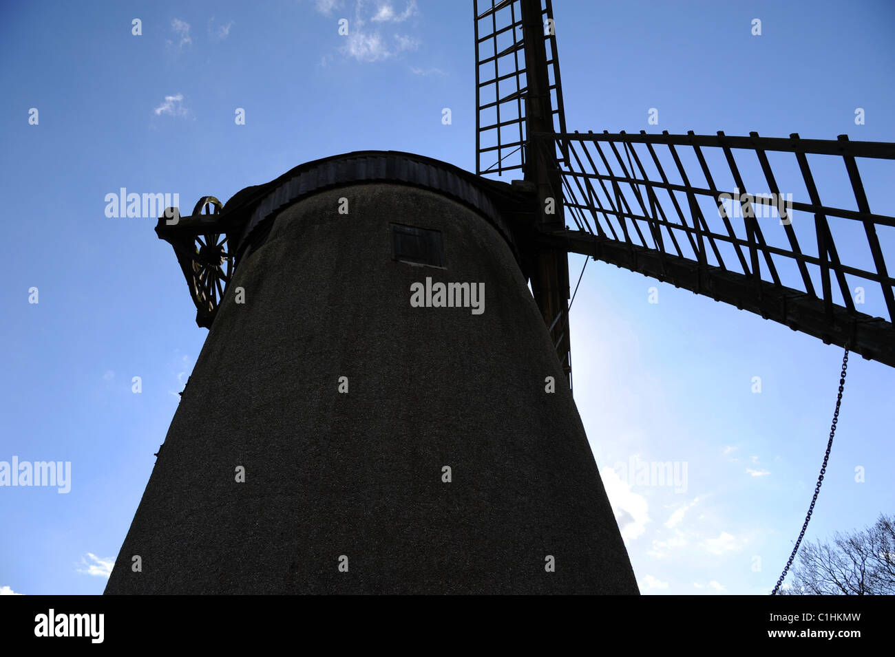 Bidston Windmühle auf dem Bidston Hill, Halbinsel Wirral. Stockfoto