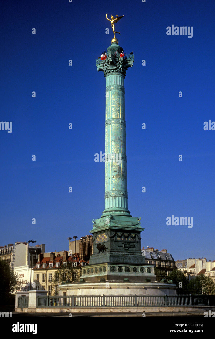 Juli Spalte Place De La Bastille von Paris Ile France Europe Stockfoto