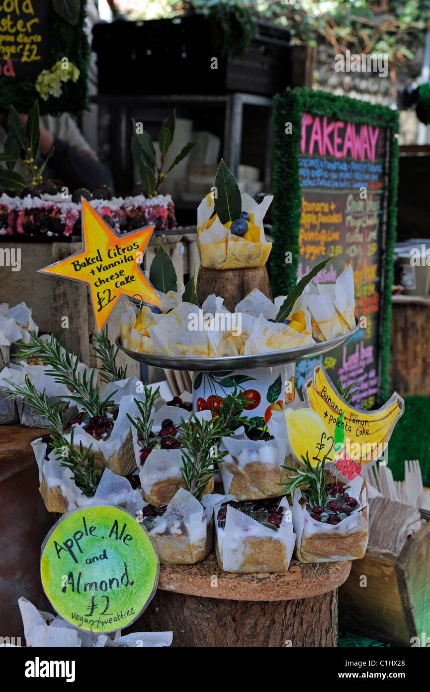 Stall in Brightons Bauernmarkt Stockfoto