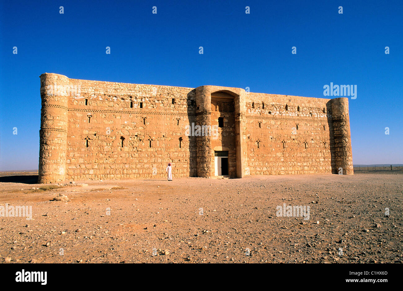Jordan, den einsamen Schlössern, Qasr Al Kharanah Stockfoto