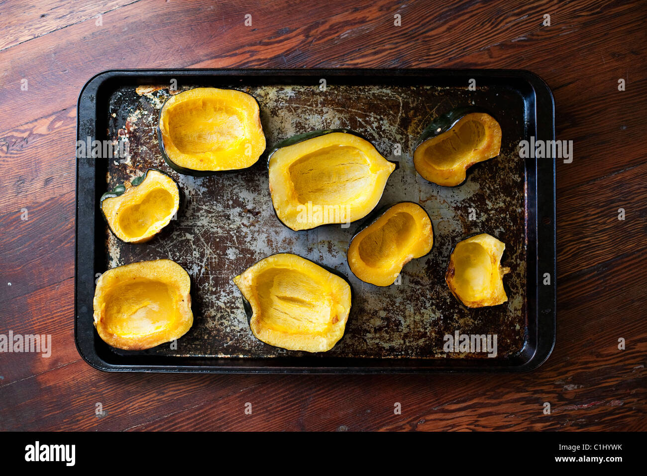 Gebackene Squash, Vancouver, Britisch-Kolumbien, Kanada Stockfoto