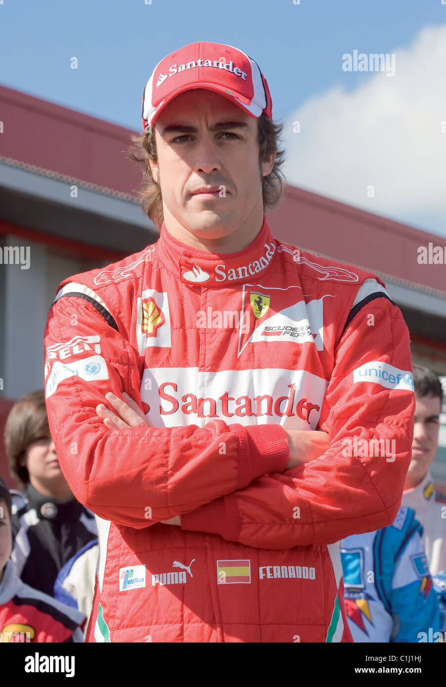 Circuito de Kart Fernando Alonso, Prueba de Asfalto de La Morgal, Asturien Spanien Stockfoto