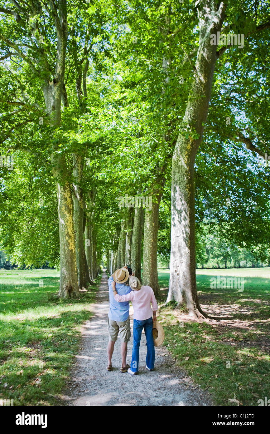 Paar Bilder aufnehmen, Frankreich Stockfoto