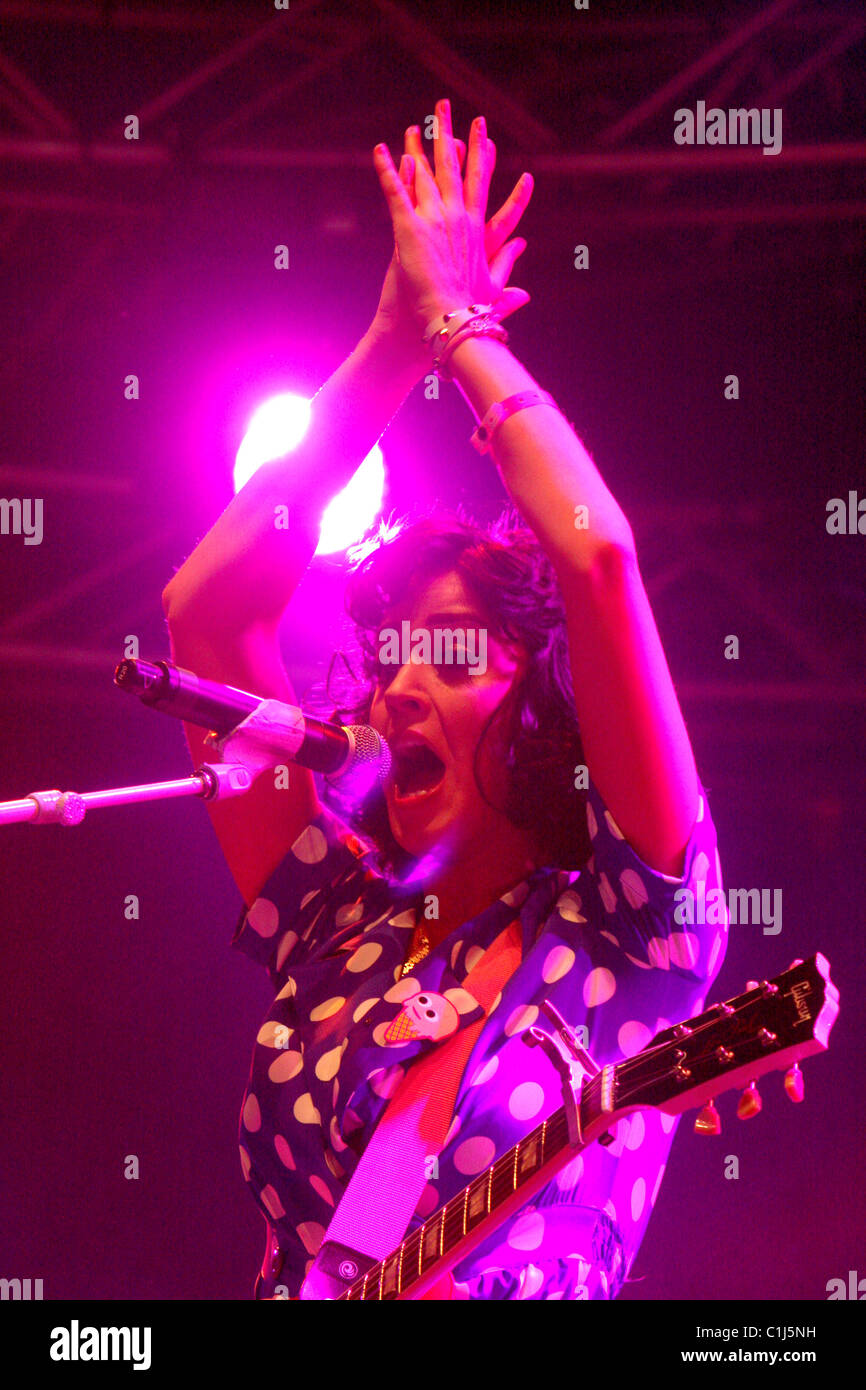 Katy Perry die live bei "Pinkpop" Festival 2009 - Tag 2 Landgraaf, Holland - 01.06.09 Stockfoto