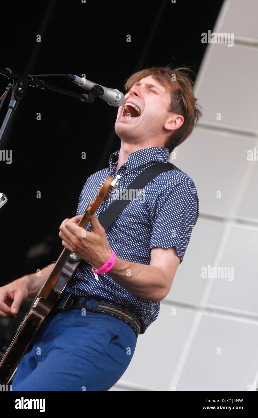 Alex Kapranos von Franz Ferdinand die live bei "Pinkpop" Festival 2009 - Tag 2 Landgraaf, Holland - 01.06.09 Stockfoto