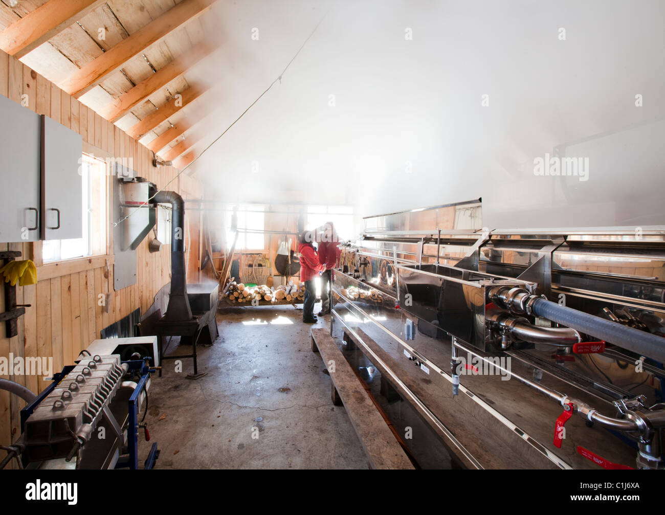 Zuckerhütte, Beauce, Quebec, Kanada Stockfoto