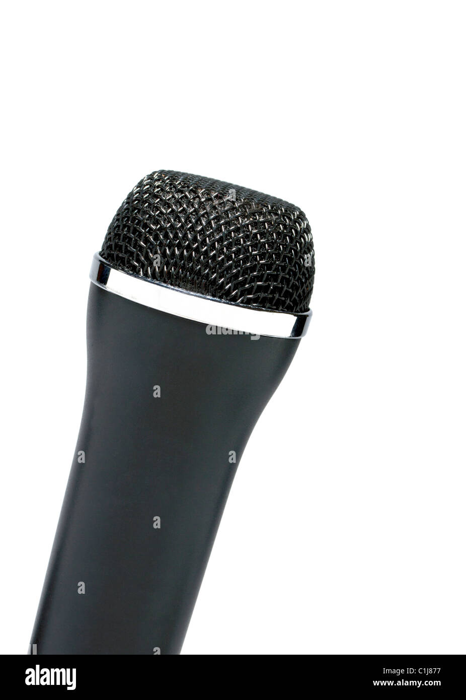 Schwarz Mikrofon Stockfoto