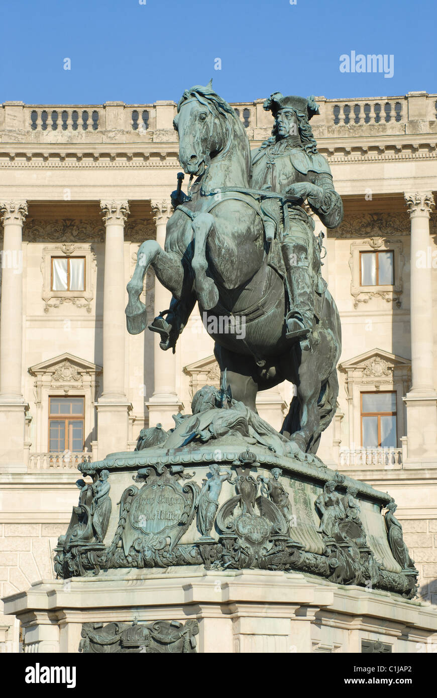 Bronze-Statue von Kaiser Franz Joseph I, Wien, Österreich Stockfoto