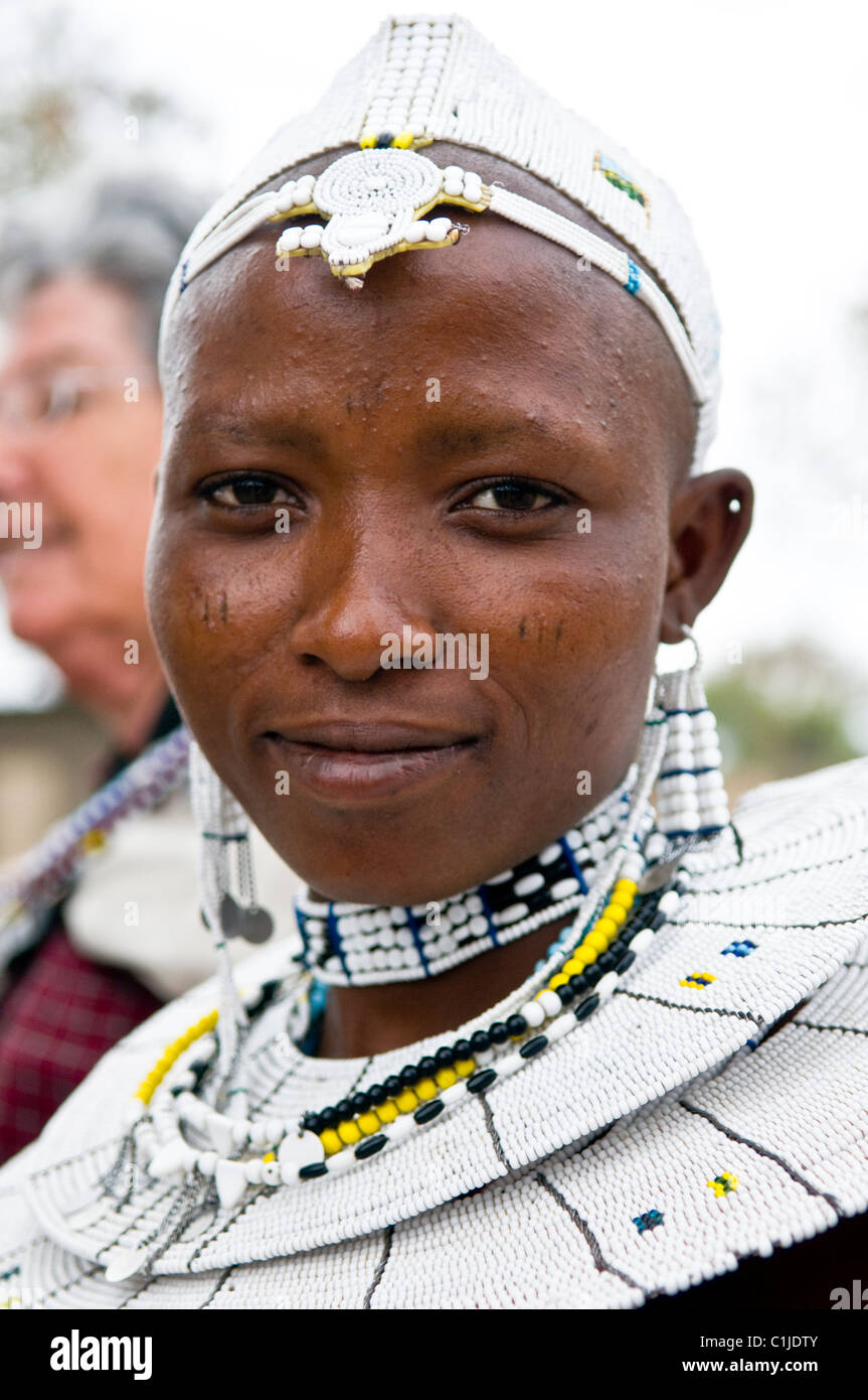 Masai Village, Tansania Stockfoto