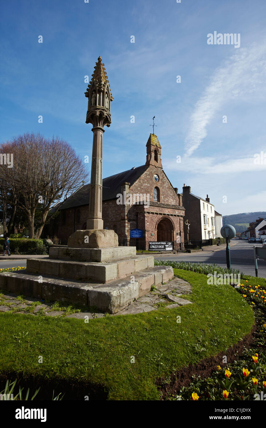 St.-Thomas-Kirche der Märtyrer und Martyrs Memorial, Monmouth, Wales, UK Stockfoto