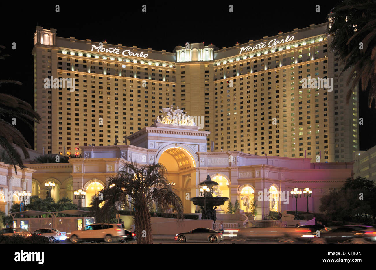 USA, Nevada, Las Vegas, Monte Carlo, Hotel, Casino, Stockfoto