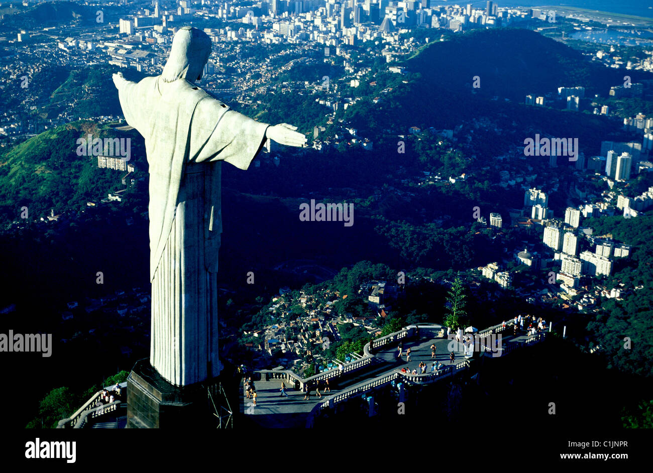 Brasilien Rio do Janeiro Berg Corcovado Christus Erlöser (O Cristo Redentor) von den Architekten Heitor da Silva Costa & Paul Stockfoto