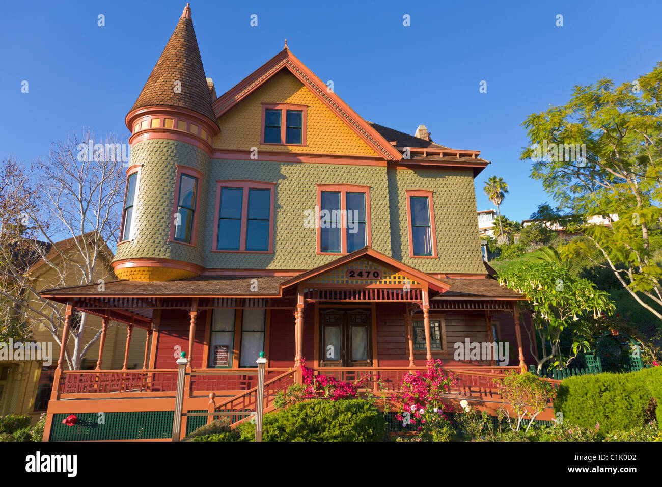 Viktorianisches Haus, viktorianisches Dorf Heritage Park, Altstadt, San Diego, Kalifornien, USA Stockfoto