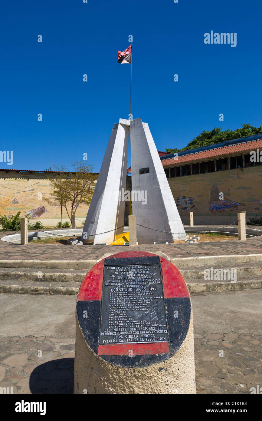 Sandinista Denkmal für die Helden und Märtyrer von Leon, Leon, Nicaragua Stockfoto