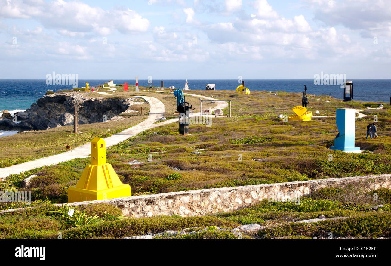 Punta Sur Coservation Bereich und Tempel Ixchel Isla Mujeres Mexiko Stockfoto