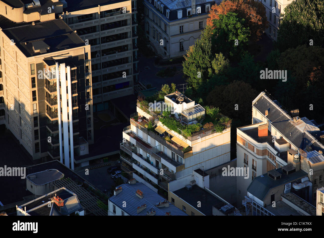 Frankreich, Paris, un Toit terrasse Stockfoto