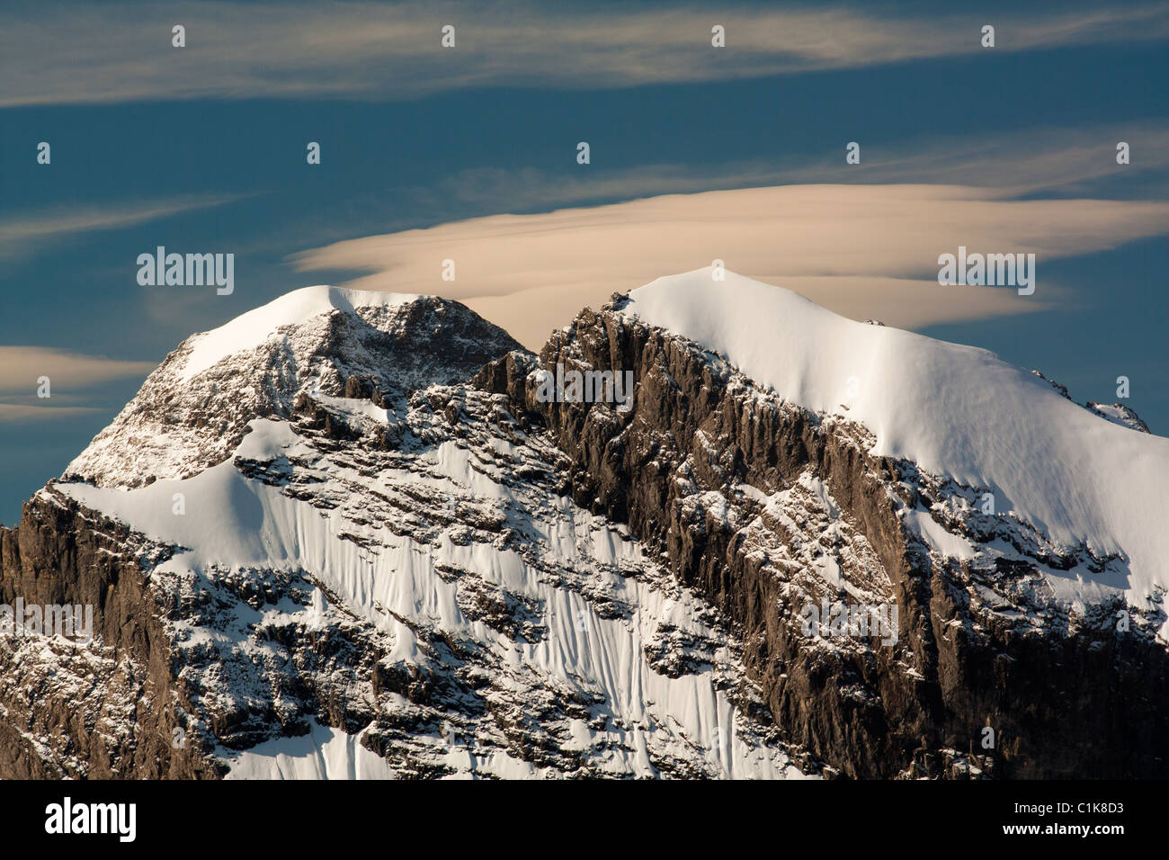 Blick vom Schilthorn-Berg in der Schweiz Stockfoto