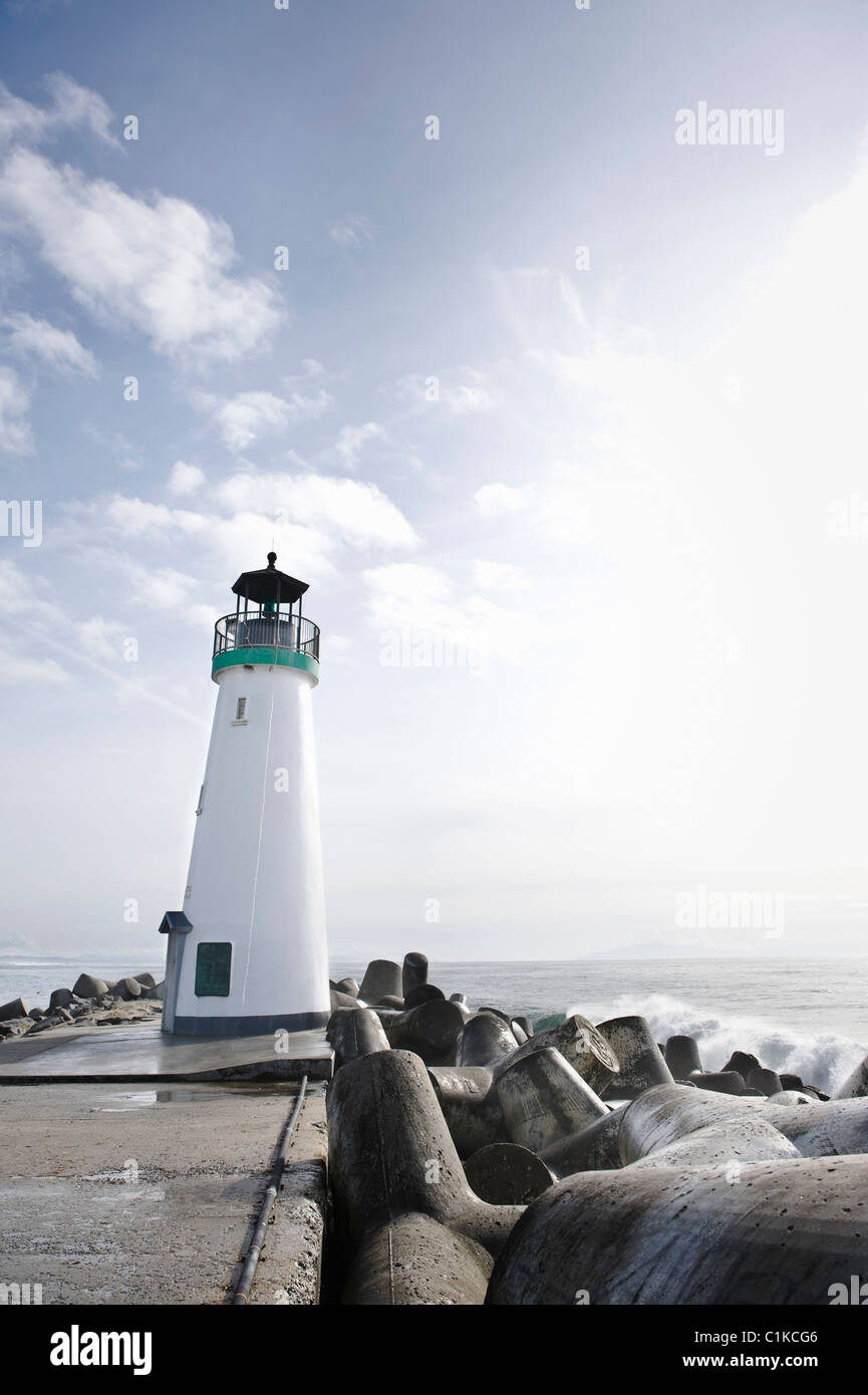 Walton Leuchtturm, Santa Cruz, Kalifornien, USA Stockfoto