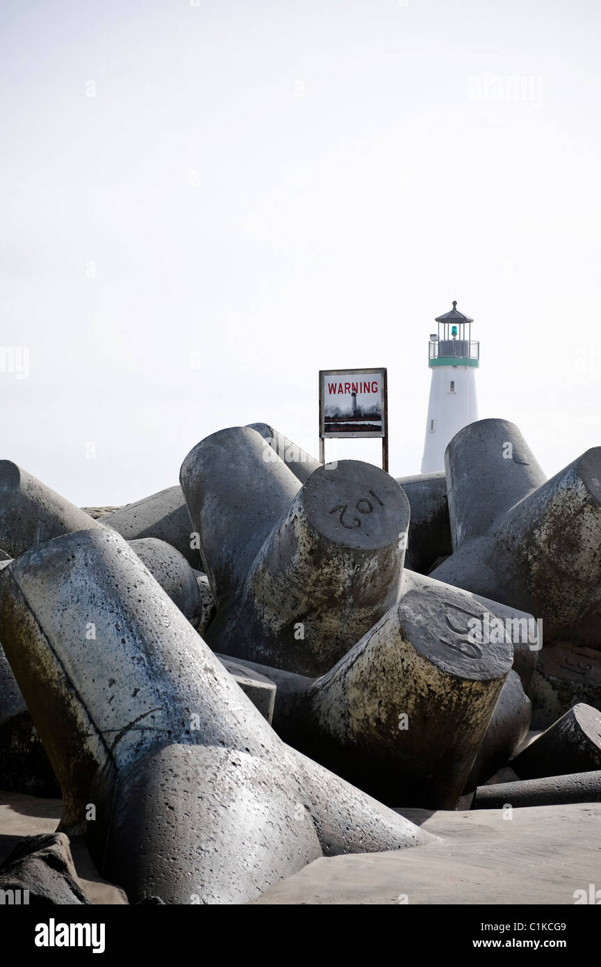 Walton Leuchtturm, Santa Cruz, Kalifornien, USA Stockfoto