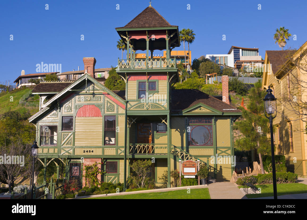 Viktorianisches Haus, Heritage Park Victorian Village, Altstadt, San Diego, Kalifornien, USA Stockfoto