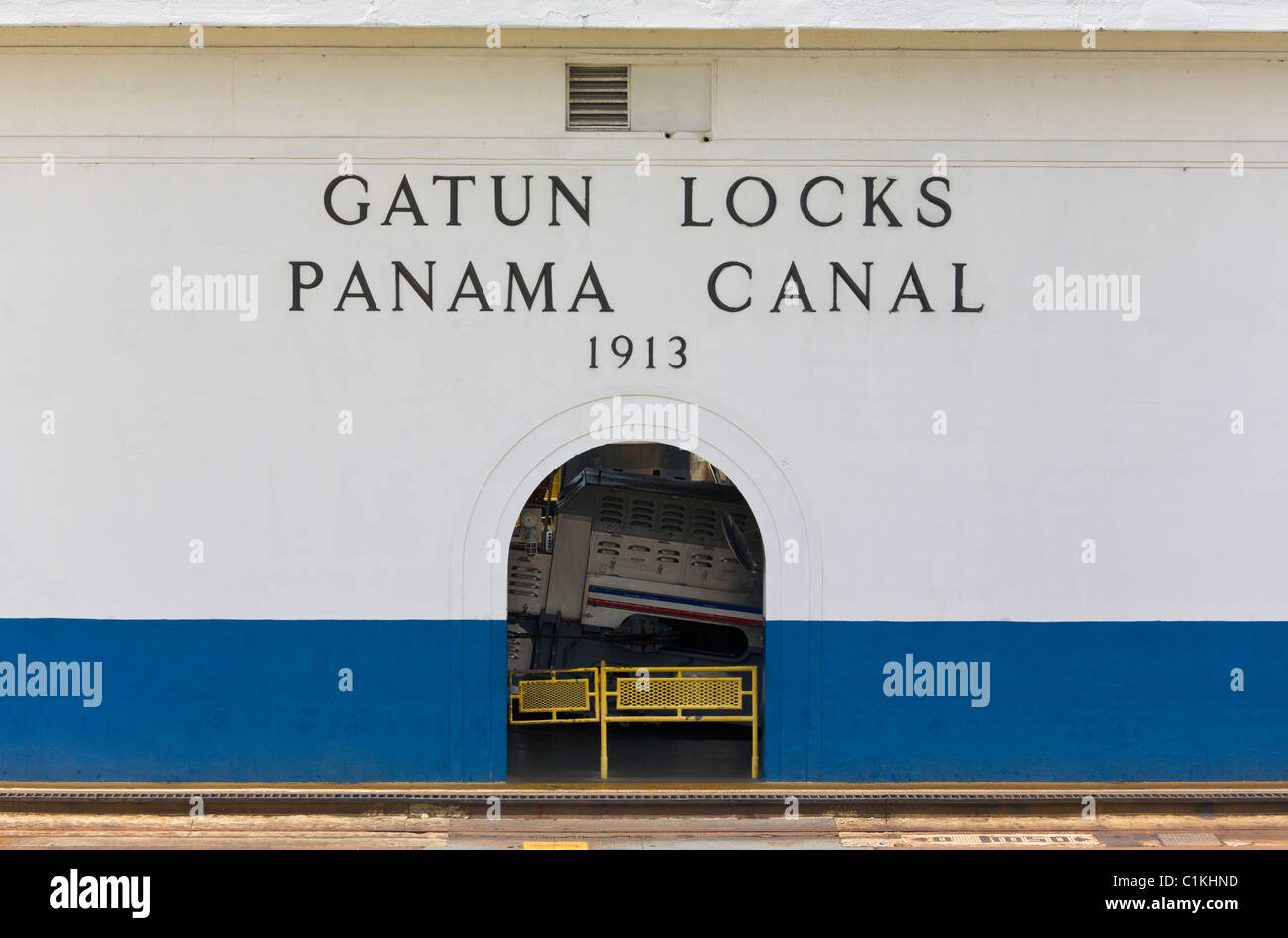 Gatun Schleusen, Panamakanal, Panama Stockfoto