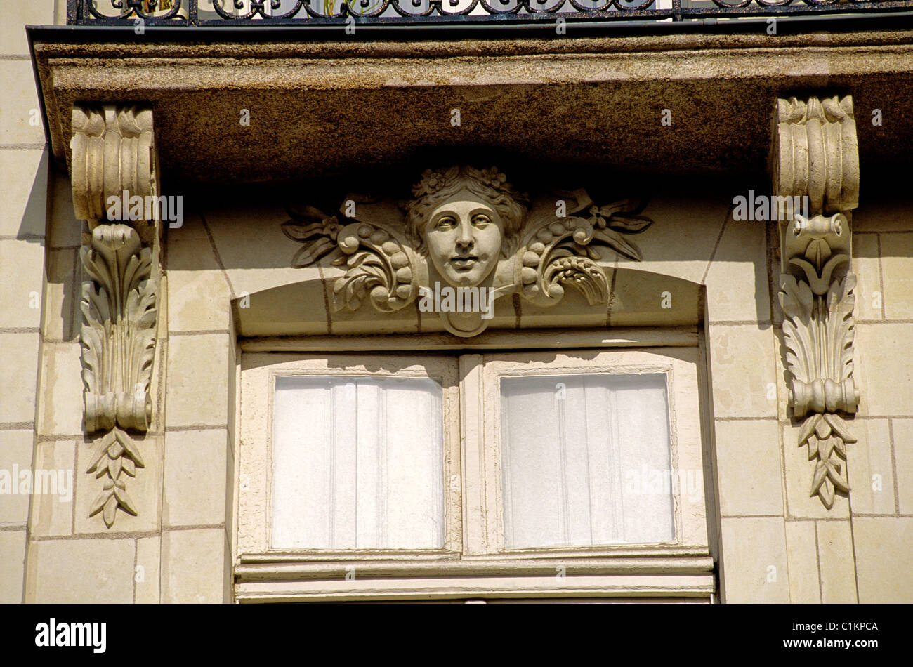 Frankreich, Loire-Atlantique, Nantes, Architektur entlang der Quai Dse la Fosse Stockfoto