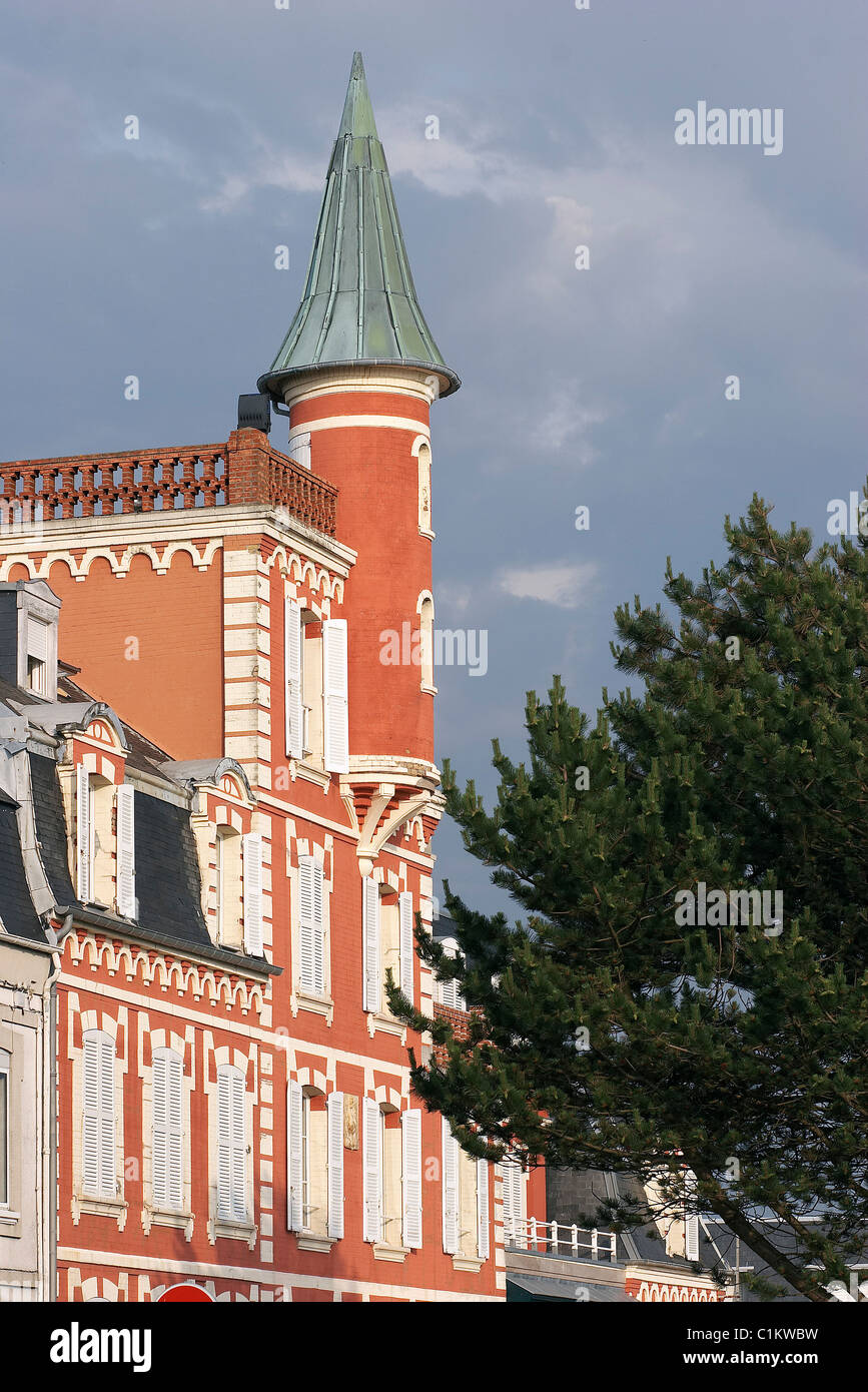 Somme, Maritime Somme, Baie de Somme, Le Crotoy, Frankreich, Les Tourelles Hotels Stockfoto