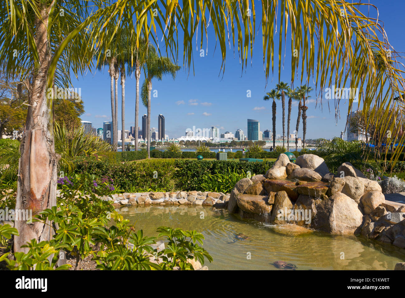Coronado Island und San Diego Skyline, Kalifornien, USA Stockfoto