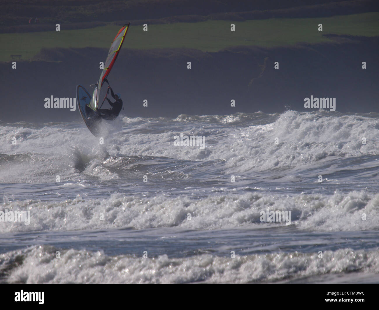 Windsurfer, Devon, UK Stockfoto