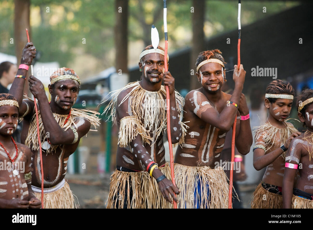 Lockhart River Gemeinschaft Tanzgruppe Beim Laura Aboriginal Dance