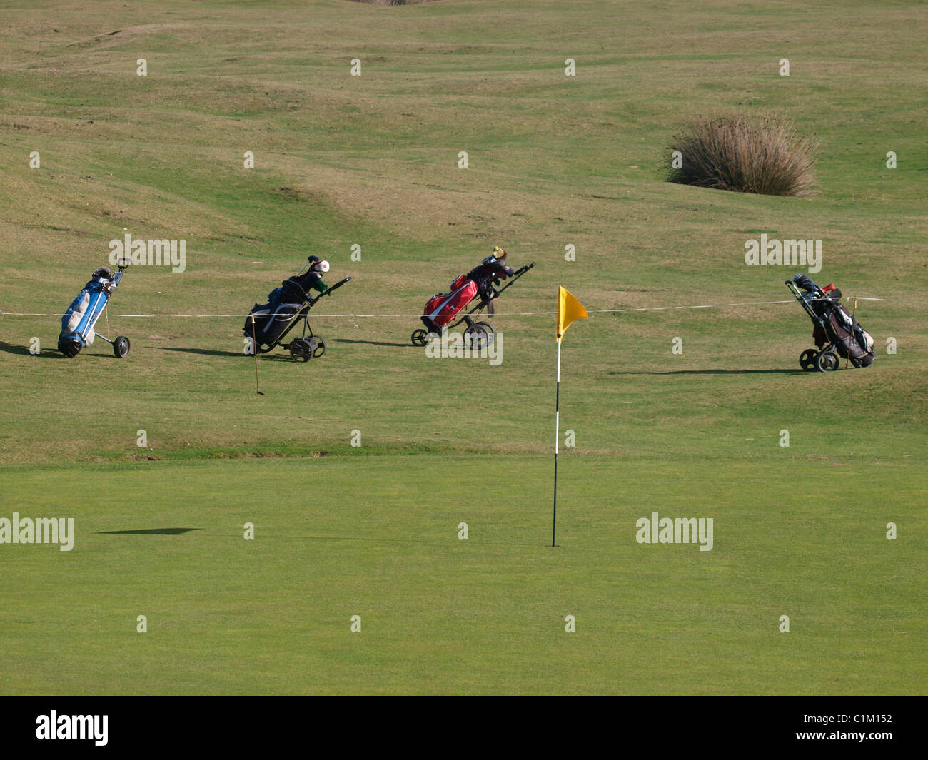 Links golf grob grün, Royal North Devon Golf Club, Westward Ho!, Devon, UK Stockfoto