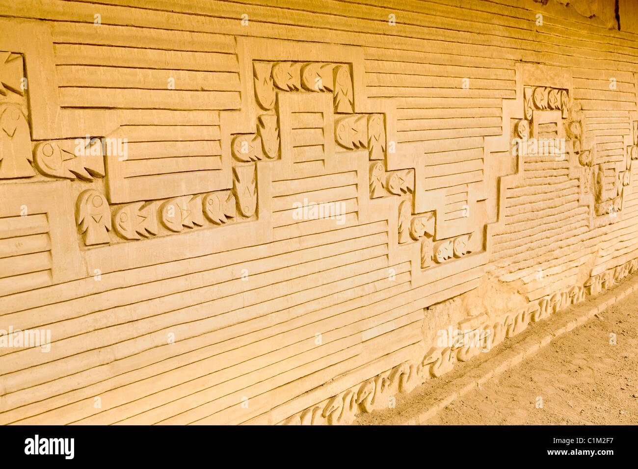 Alten Mauern von Chan Chan, Trujillo, Peru Stockfoto