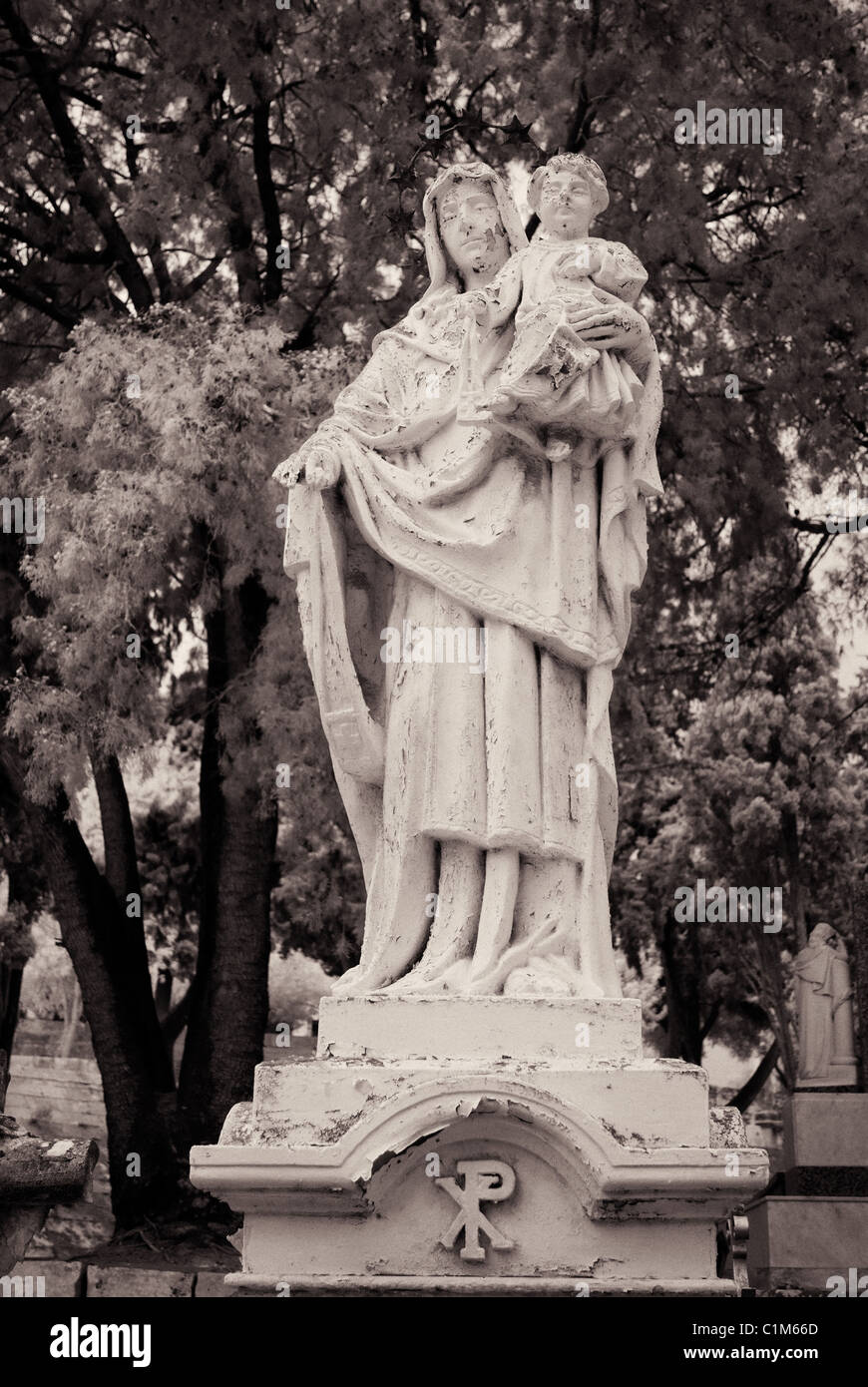 Schmerzensmutter Friedhof - Malta Stockfoto