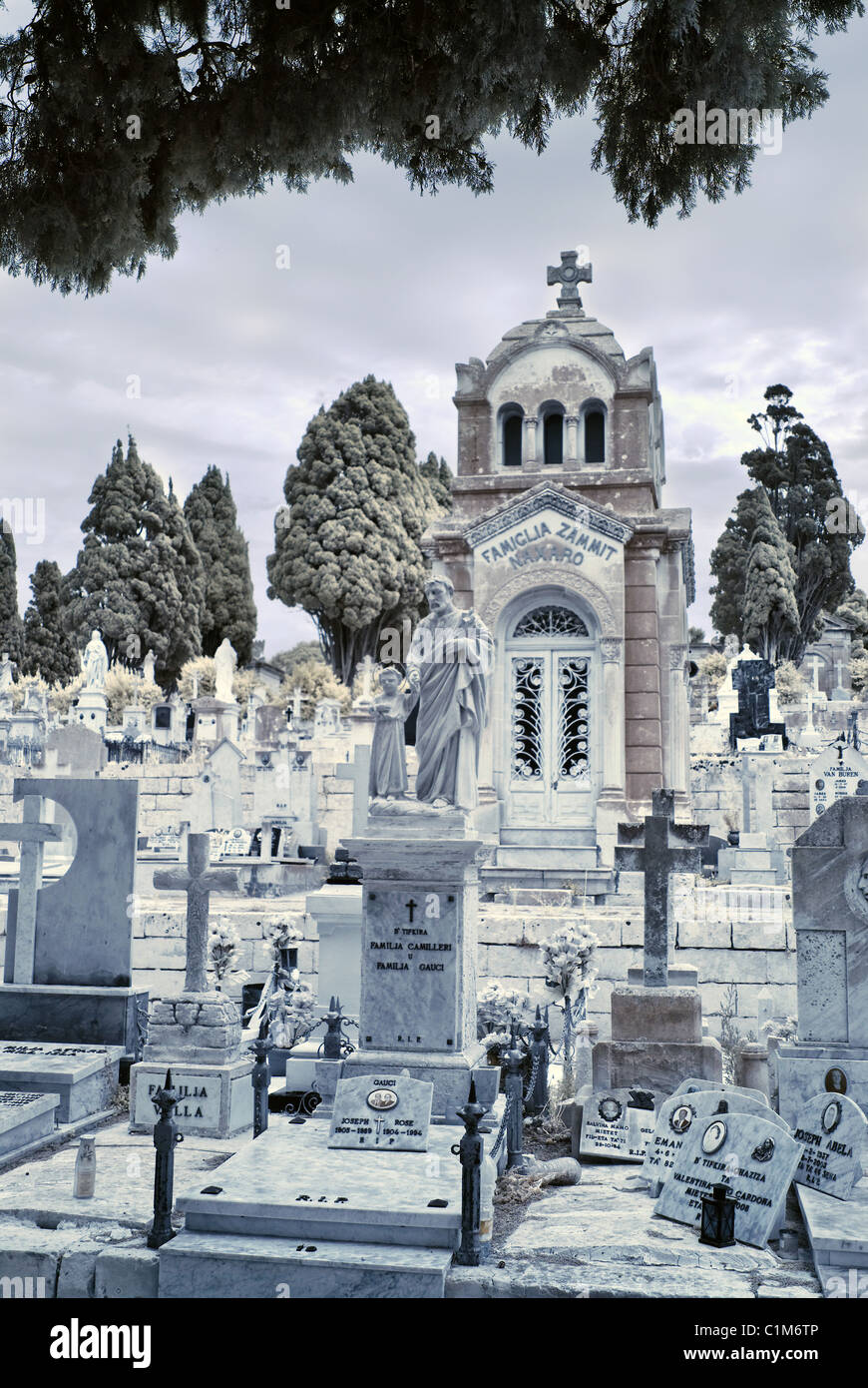 Schmerzensmutter Friedhof - Malta Stockfoto