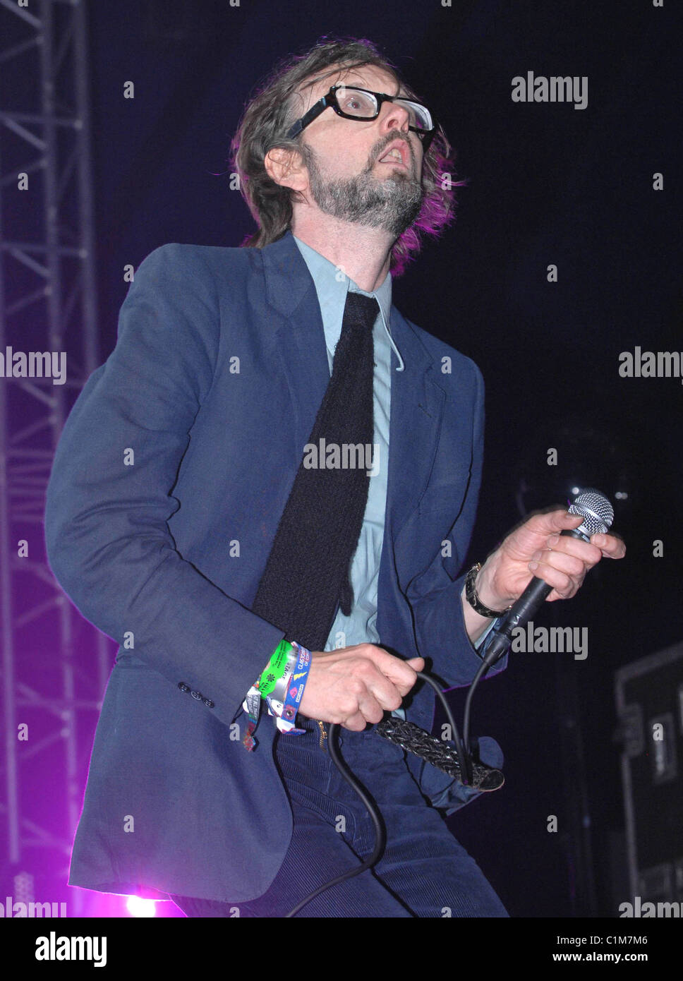 Jarvis Cocker die live beim Glastonbury Festival 2009 - Tag 2 Somerset, England - 27.06.09 (): Stockfoto