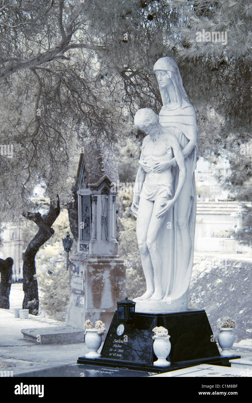 Schmerzensmutter Friedhof - Malta Stockfoto