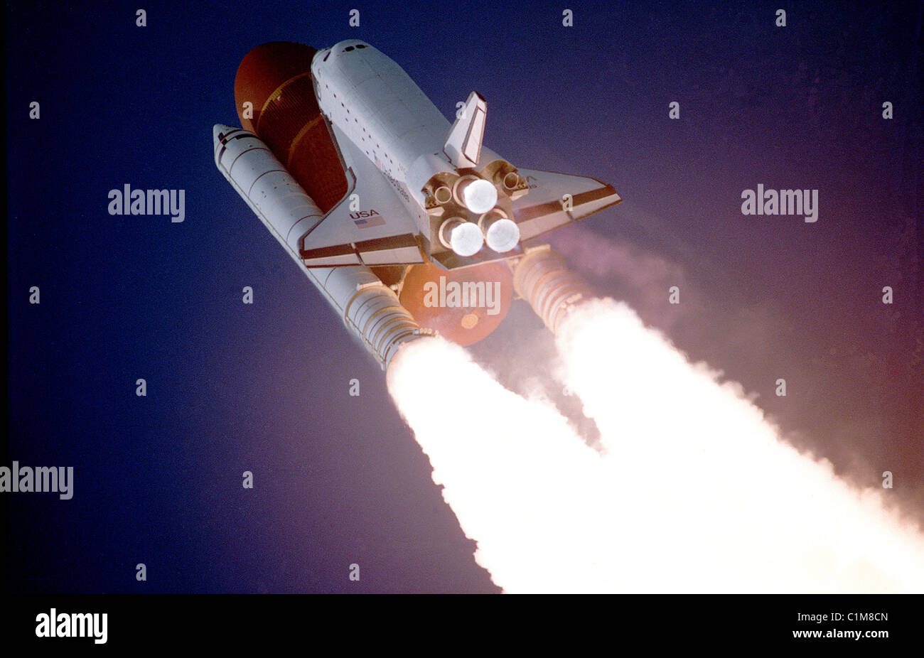 Space Shuttle Atlantis abheben, Start der Raumfähre Atlantis Stockfoto