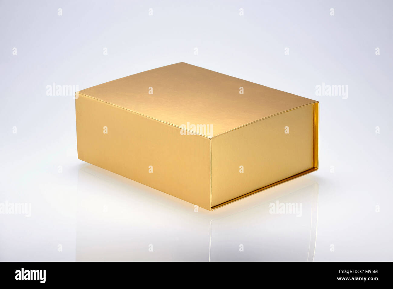 Wunderschöne gold-Box geschlossen Stockfoto