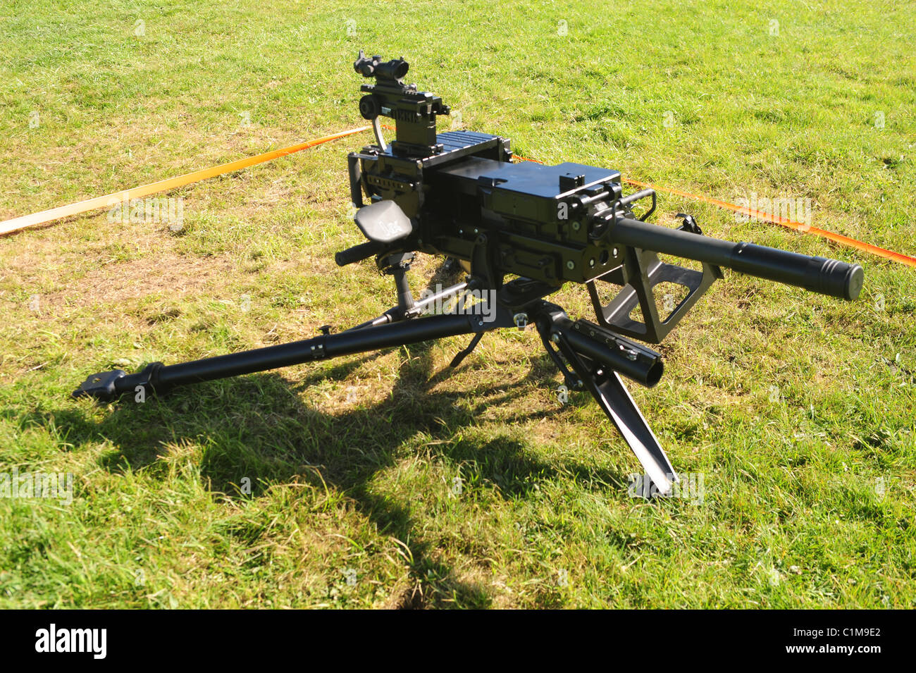 Die Mk-19 ist ein Gürtel gefüttert, Rückstoß-betrieben, luftgekühlt, Crew serviert, vollautomatische Waffe, die entworfen ist, nicht, Sie zu kochen. Es Stockfoto