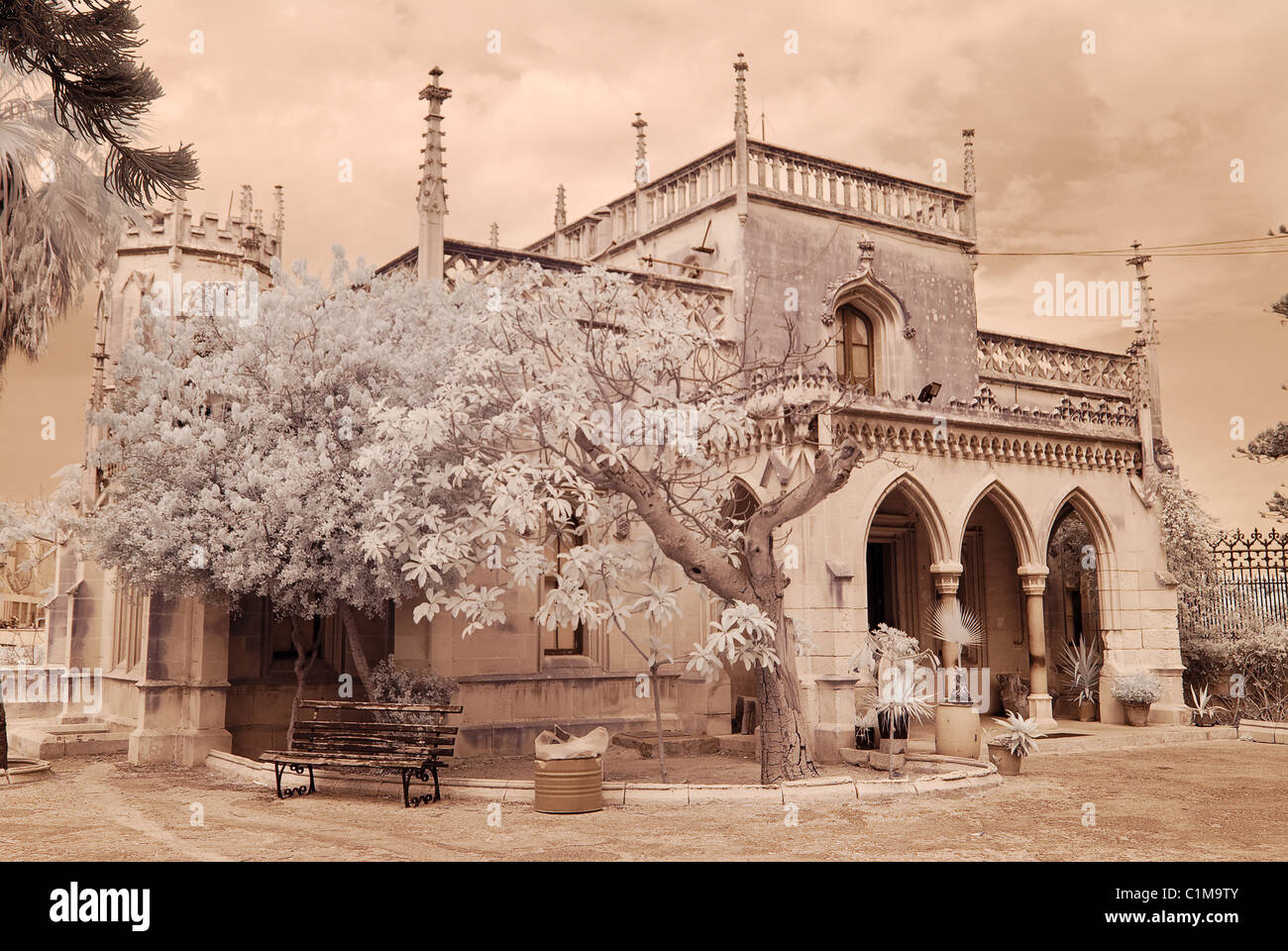 Gate House Schmerzensmutter Friedhof - Malta Stockfoto