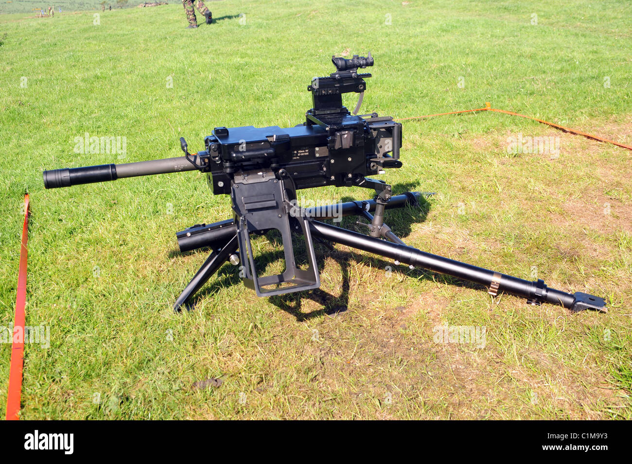 Die Mk-19 ist ein Gürtel gefüttert, Rückstoß-betrieben, luftgekühlt, Crew serviert, vollautomatische Waffe, die entworfen ist, nicht, Sie zu kochen. Es Stockfoto