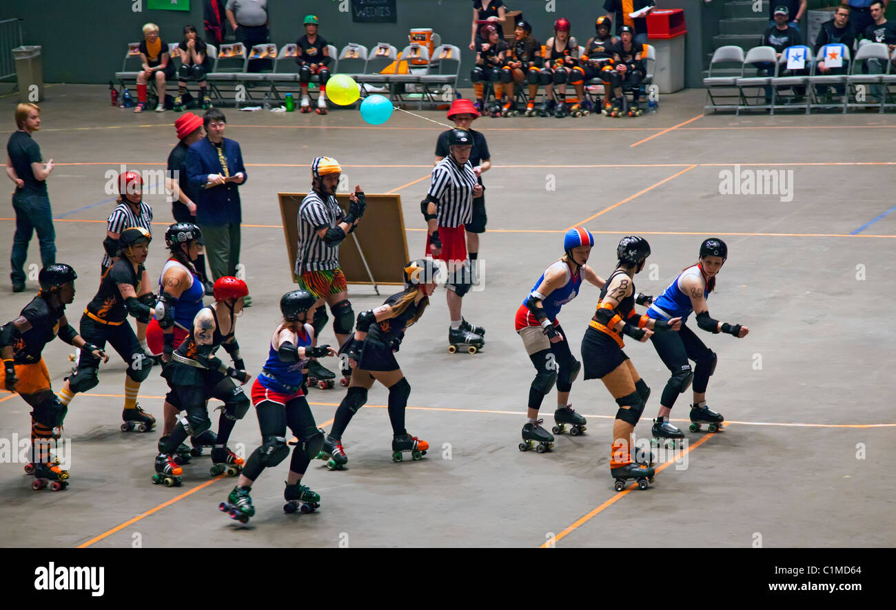 Roller Derby Stockfoto