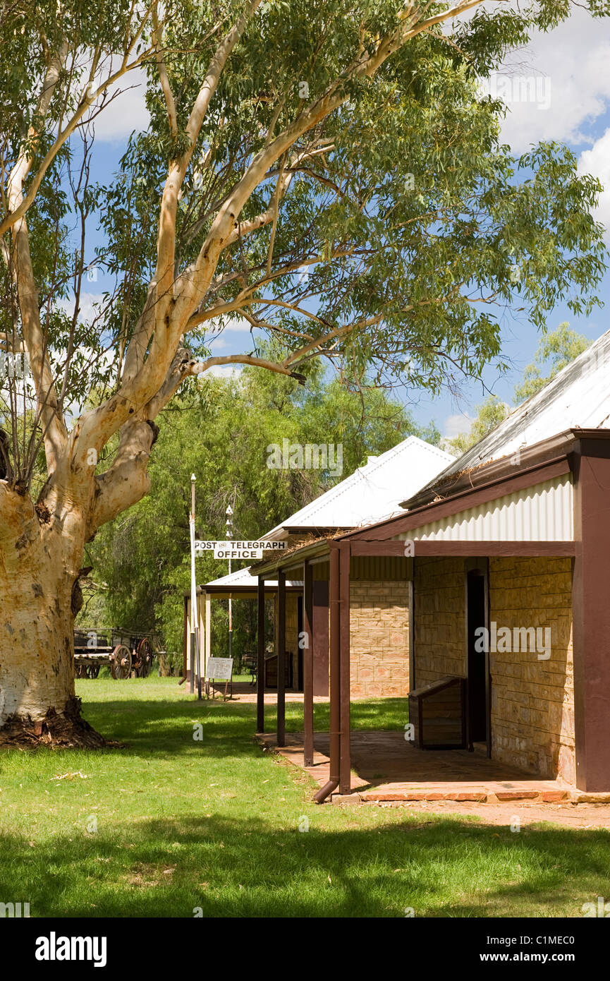 Die alte Telegraph Station in Alice Springs Stockfoto