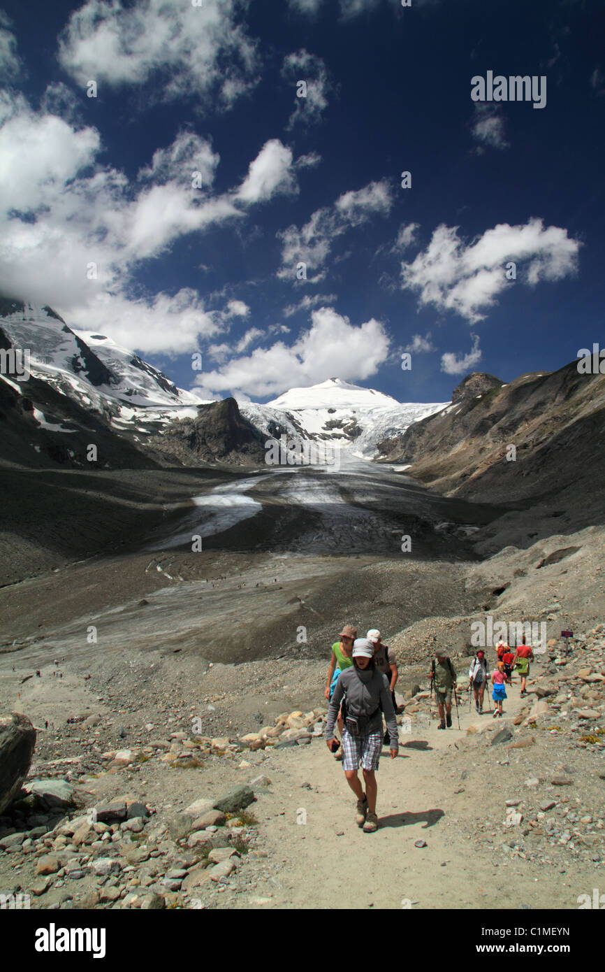Die Pasterze-Gletscher (ist der längste Gletscher in Österreich) in den hohen Tauern National Parc Kärnten, Österreich Stockfoto