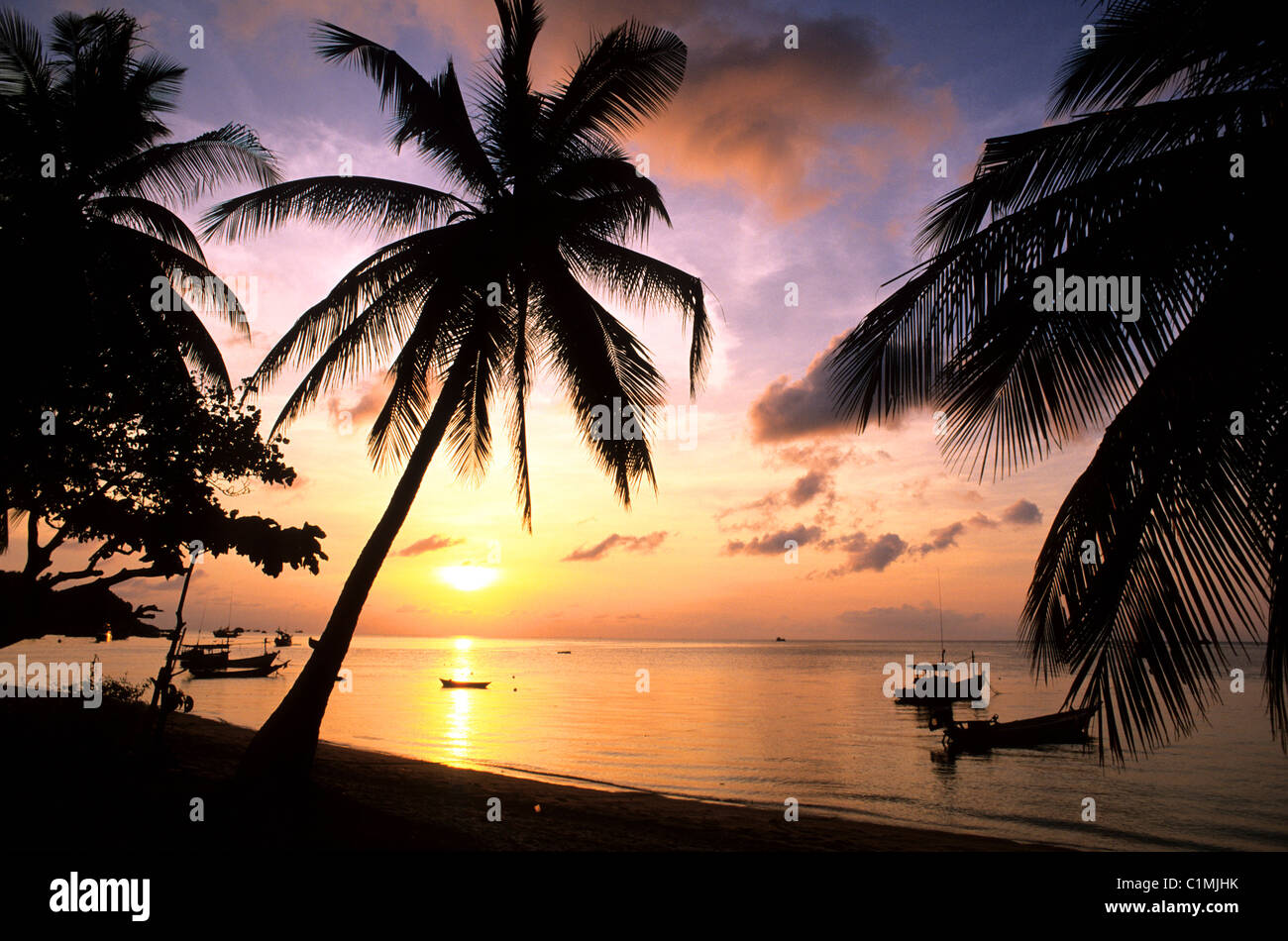 Thailand, Golf von Siam, Ko Tao Island, Mae Haad bay Stockfoto