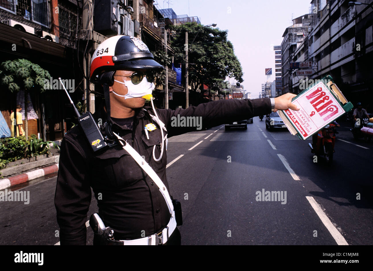 Thailand, Bangkok, ein Polizist Stockfoto