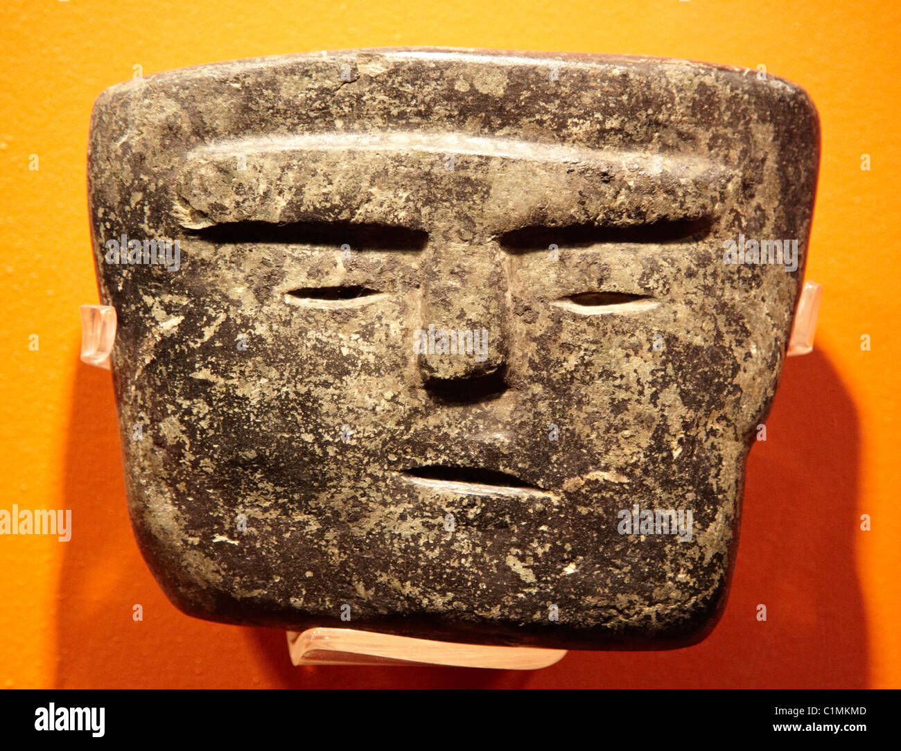 Aztec Stein Maske Templo Mayor Museum Mexiko-Stadt Stockfoto