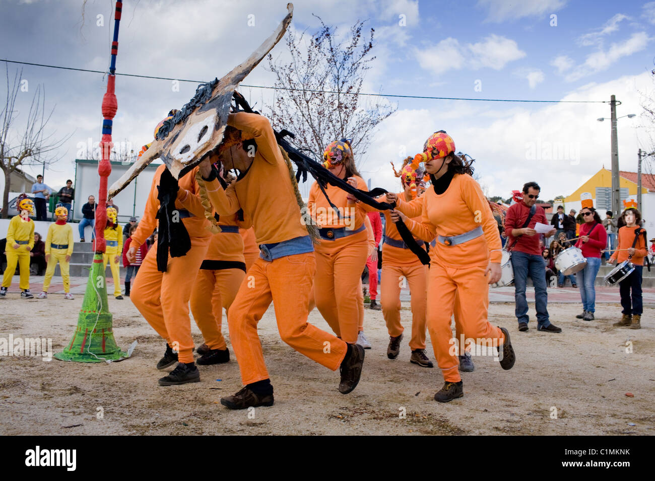 Carnivale Feier in Guadalupe, Portugal, Alentejo Region Stockfoto