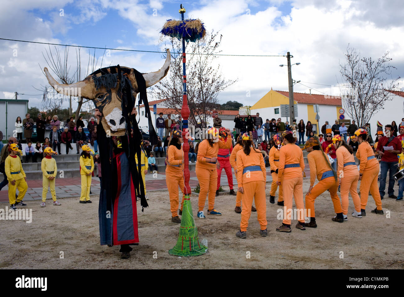 Carnivale Feier in Guadalupe, Portugal, Alentejo Region Stockfoto
